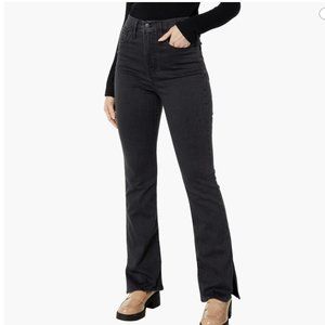 Madewell Skinny Flare Jeans with Slit Hem in Bellhaven Wash High Waist Black